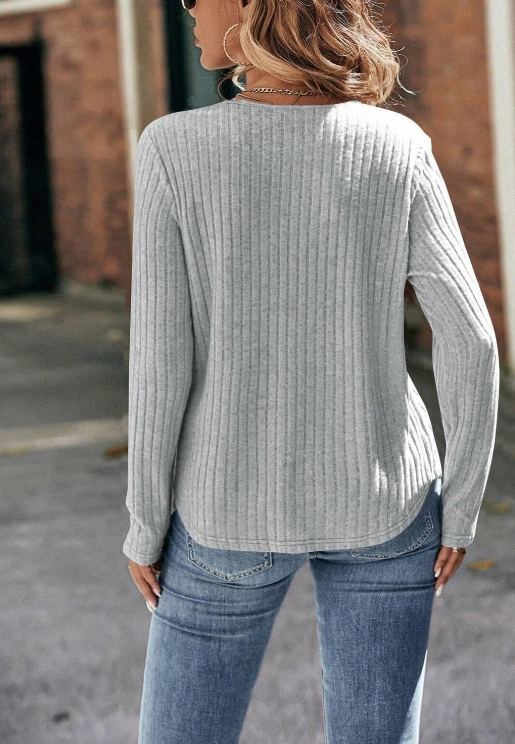 Lace Shoulder Detail Knit Sweater
