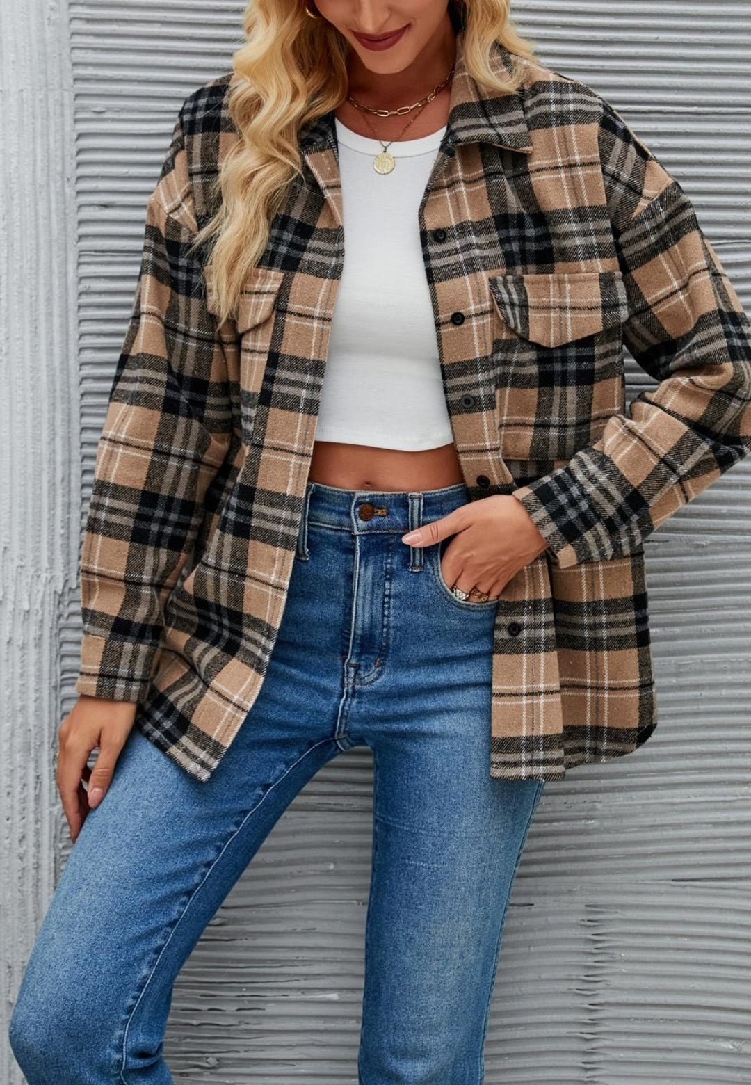 Classic Plaid Pattern Shacket