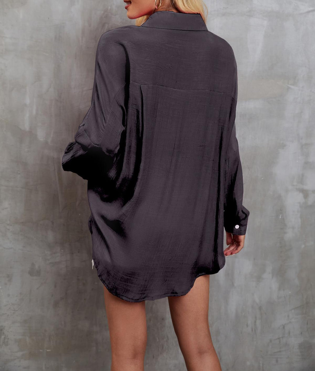 Pleated Detail Textured Shirt