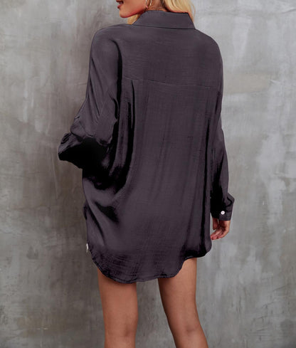 Pleated Detail Textured Shirt