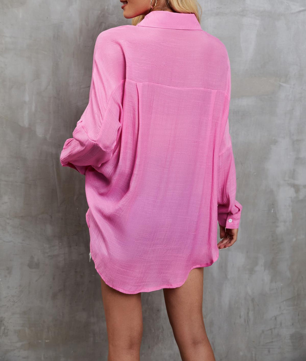 Pleated Detail Textured Shirt