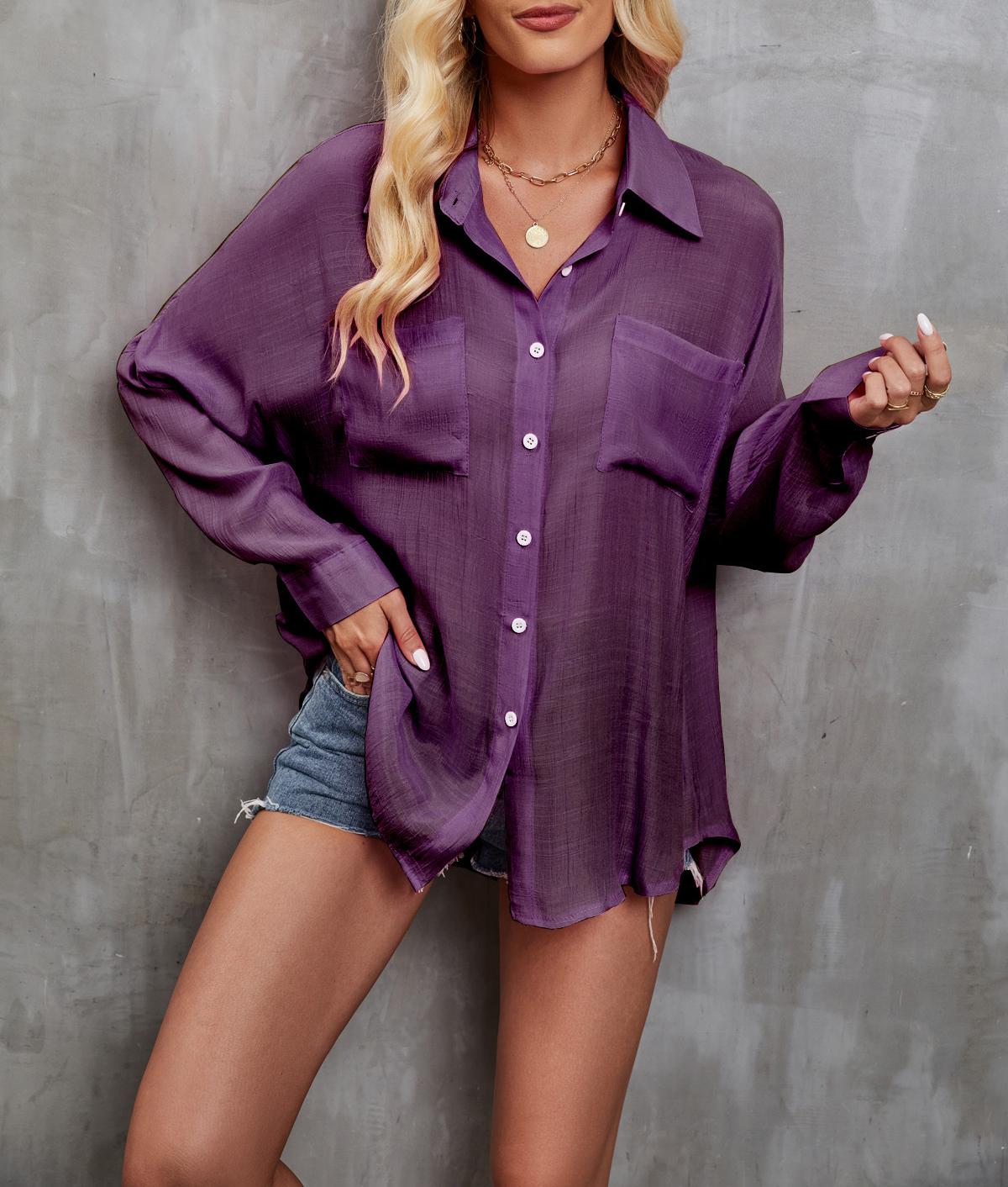 Pleated Detail Textured Shirt