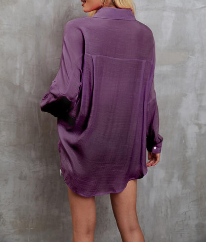 Pleated Detail Textured Shirt