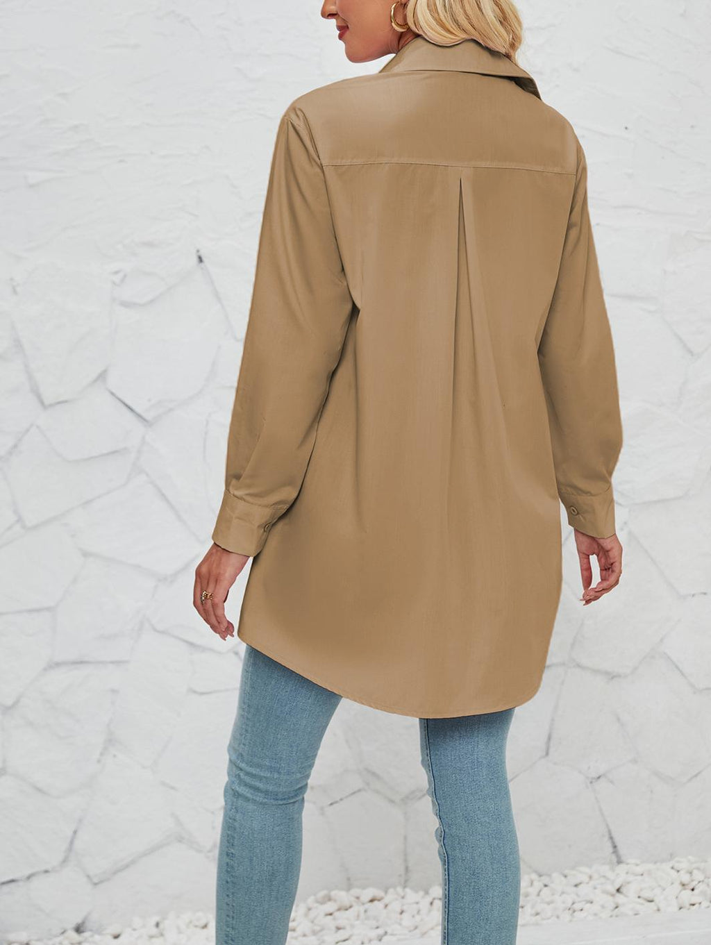 Camisa larga clásica con botones