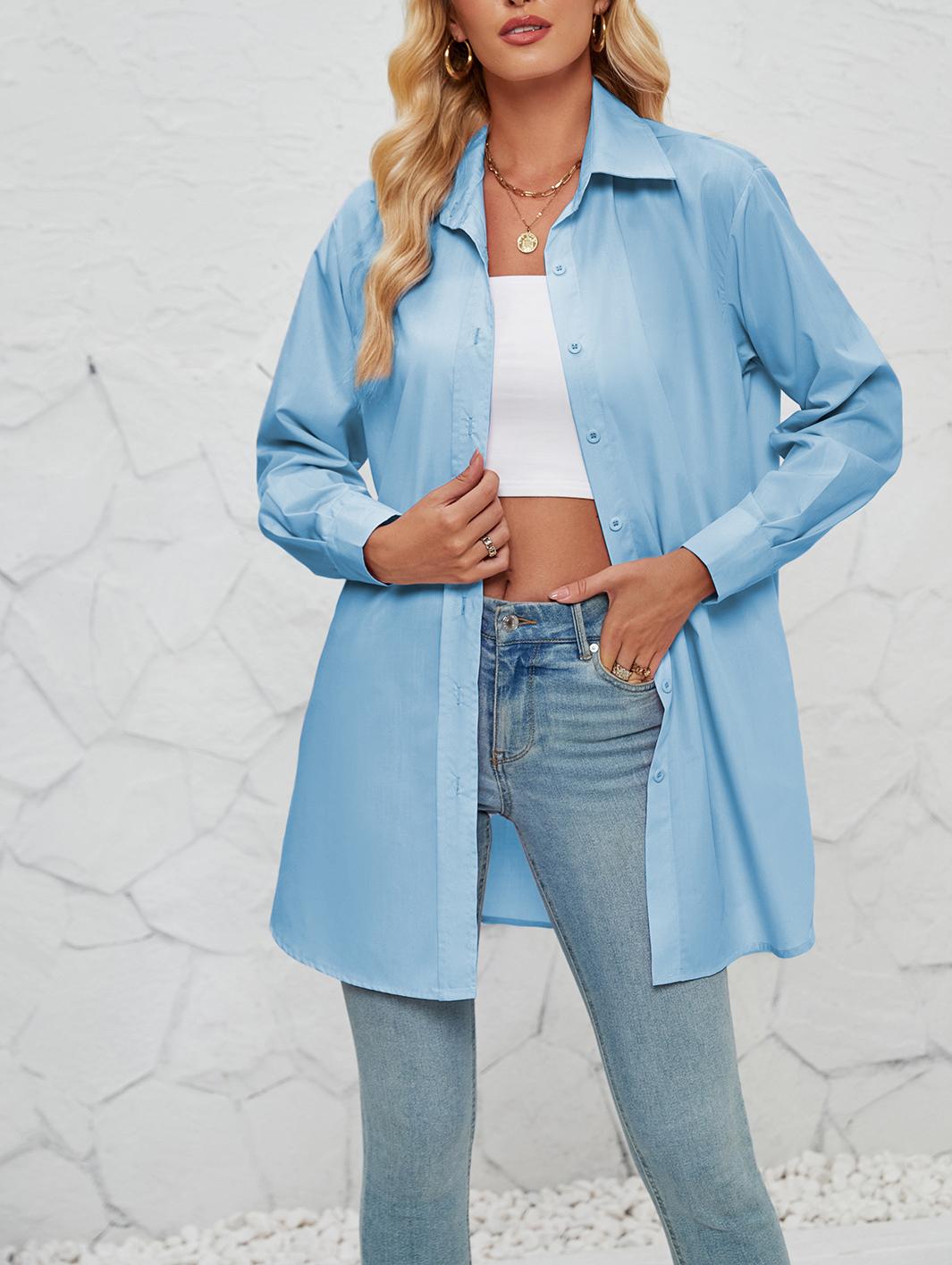 Camisa larga clásica con botones
