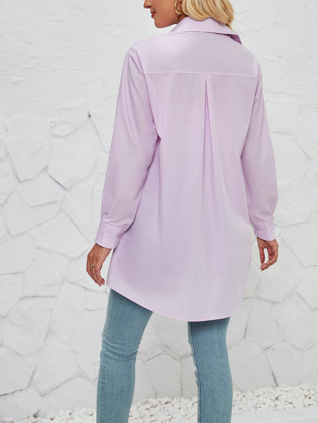 Camisa larga clásica con botones