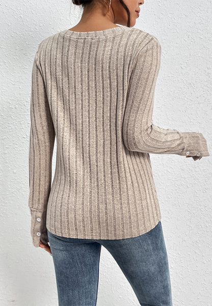 V Neck Lace Detail Knit Sweater