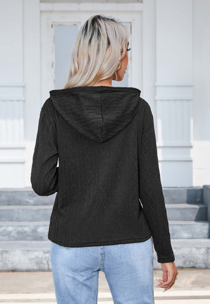 Cable Knit Hooded Sweater