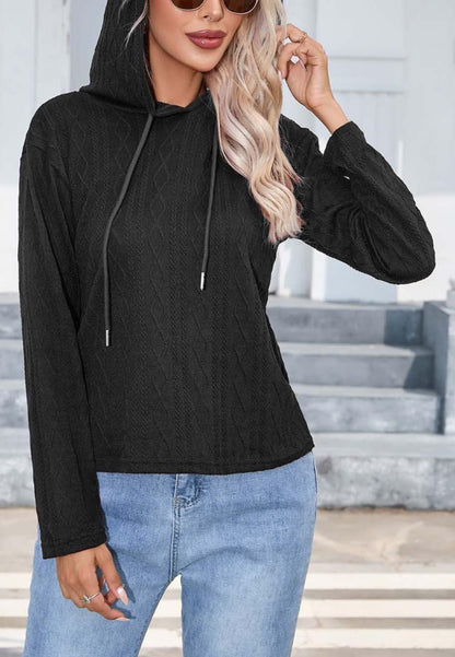 Cable Knit Hooded Sweater