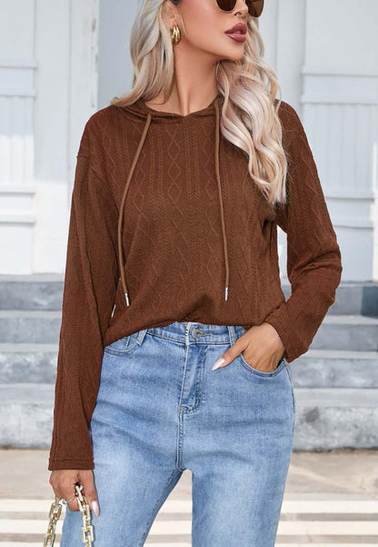 Cable Knit Hooded Sweater