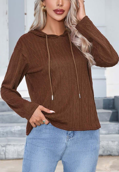 Cable Knit Hooded Sweater