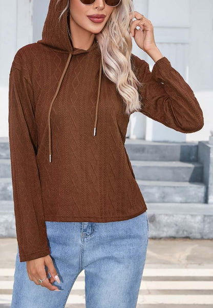 Cable Knit Hooded Sweater