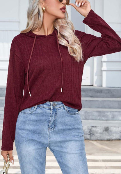 Cable Knit Hooded Sweater
