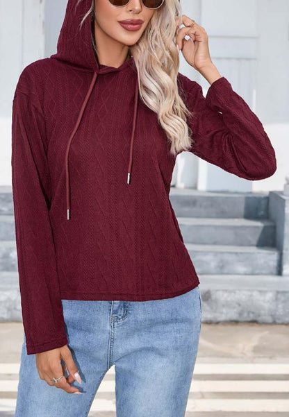 Cable Knit Hooded Sweater