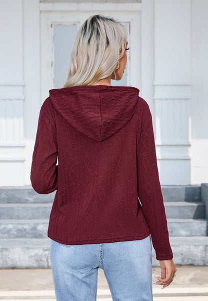 Cable Knit Hooded Sweater