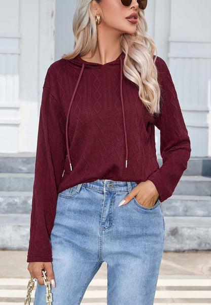 Cable Knit Hooded Sweater