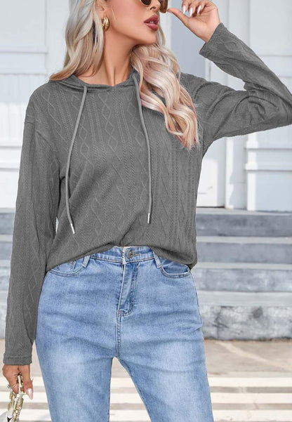 Cable Knit Hooded Sweater