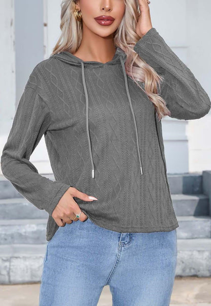 Cable Knit Hooded Sweater