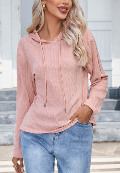 Cable Knit Hooded Sweater