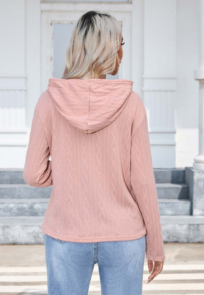 Cable Knit Hooded Sweater