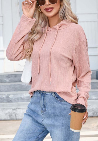 Cable Knit Hooded Sweater