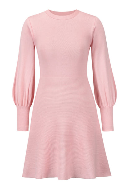 Bishop Sleeve Flared Knit Dress
