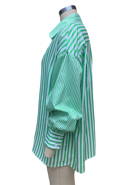 Multi Striped Three Quarter Sleeve Shirt