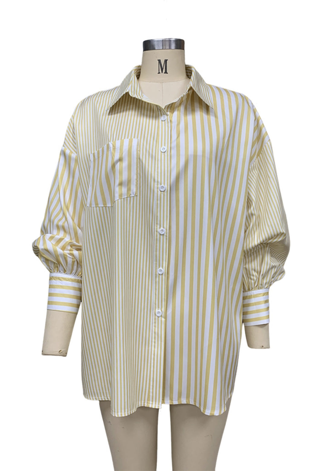 Multi Striped Three Quarter Sleeve Shirt
