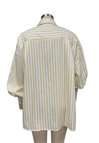 Multi Striped Three Quarter Sleeve Shirt