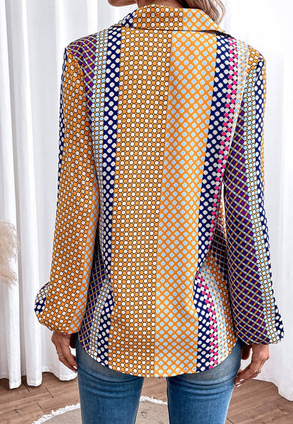 Multicolor Geometric Vintage Print Shirt