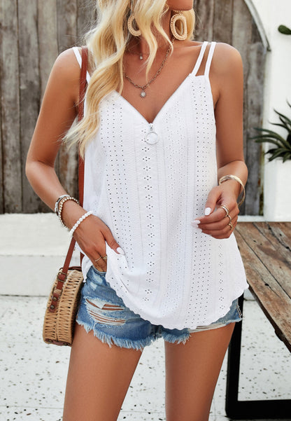 Zip-Up Strappy Cami Top