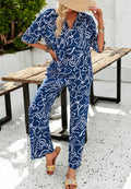 Abstract Print Shirt and Pants Coordinates