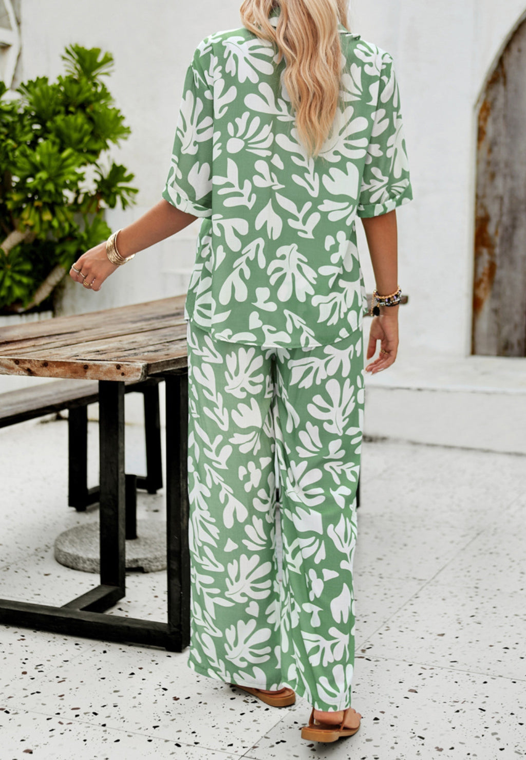Abstract Print Shirt and Pants Coordinates