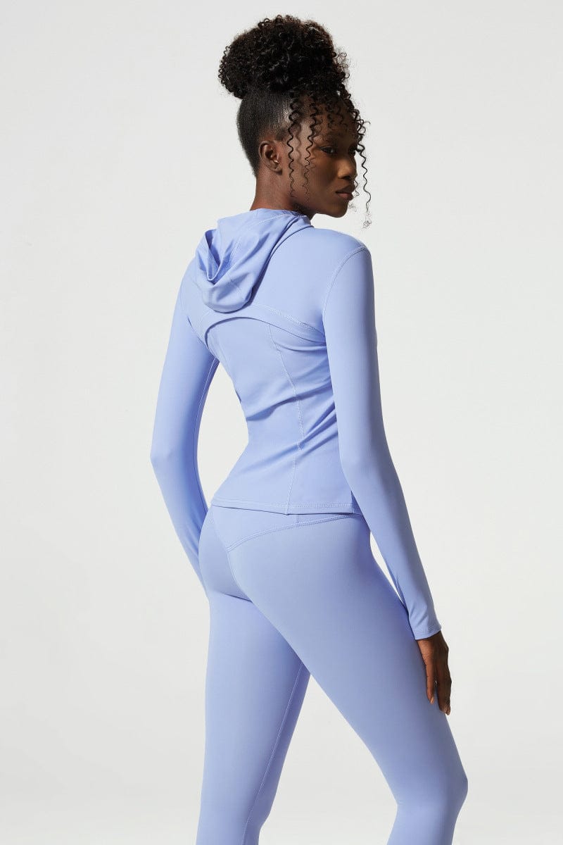 Chaqueta deportiva con capucha y cremallera