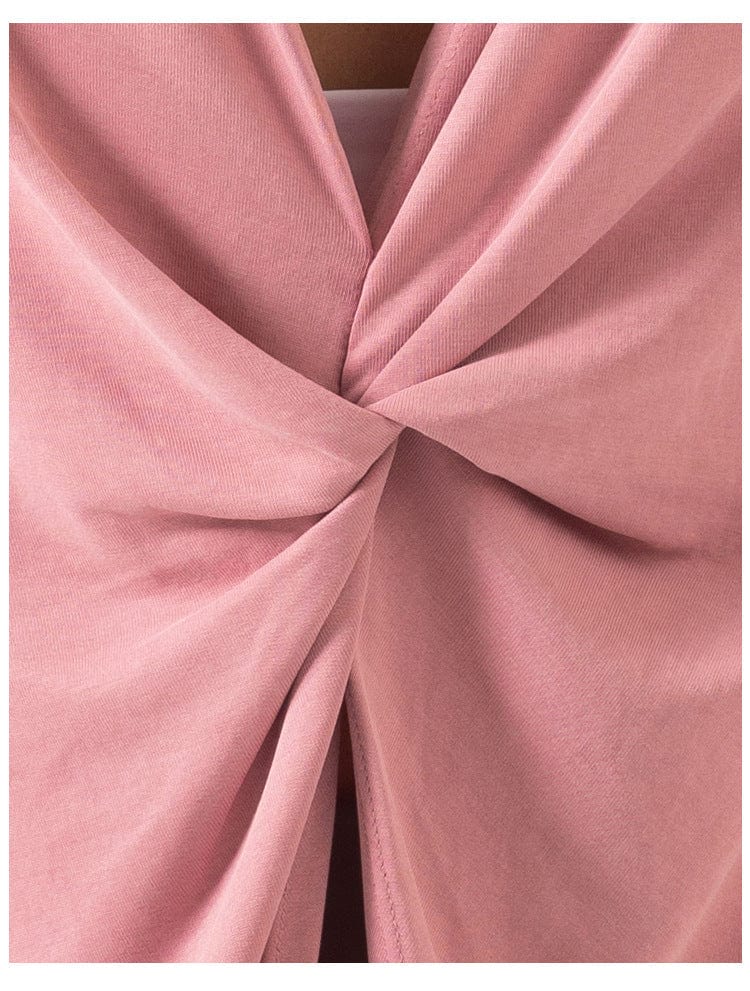 Sleeveless Open Back Split Twist Tank