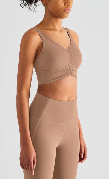 Soft Buttery Ruched Fitness Sports Bra