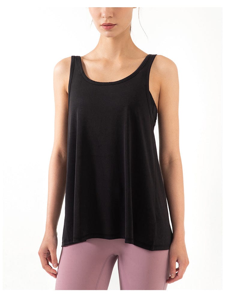 Camiseta sin mangas con espalda abierta y abertura cruzada