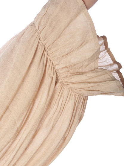 Blusa campesina con hombros descubiertos y talla grande