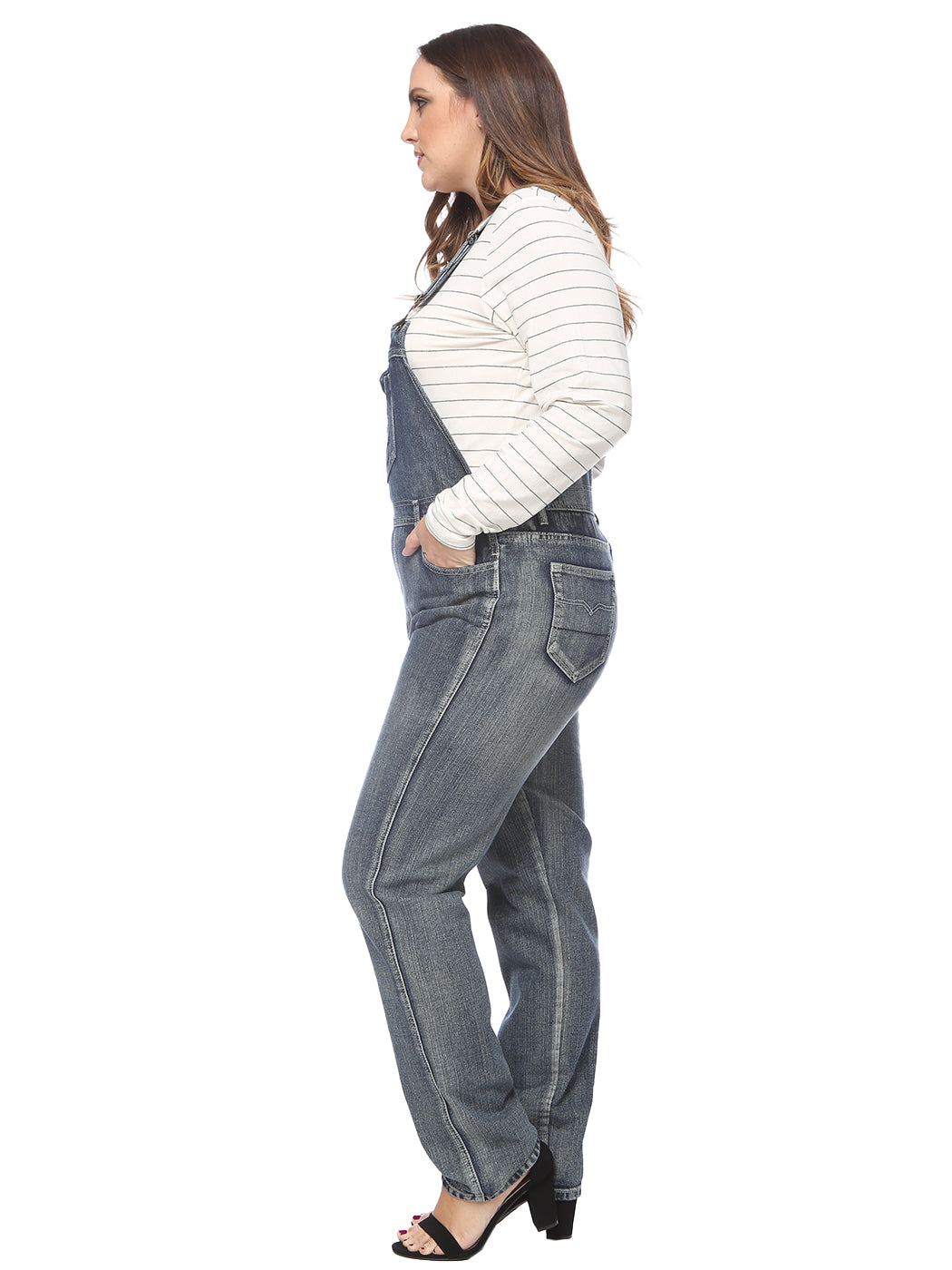 Plus Size Classic Denim Overalls