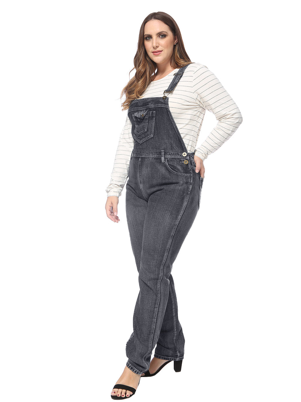 Plus Size Classic Denim Overalls