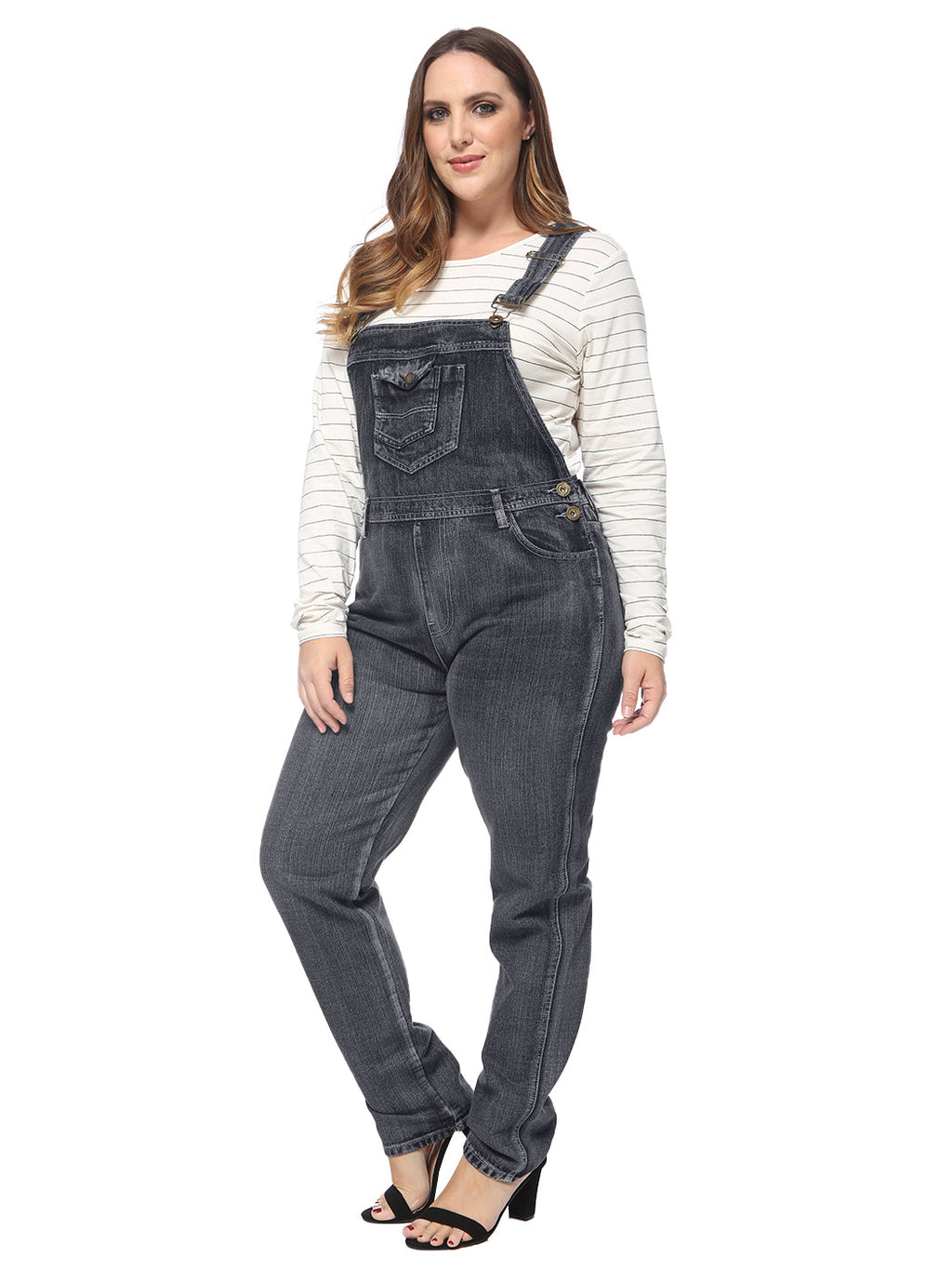 Plus Size Classic Denim Overalls