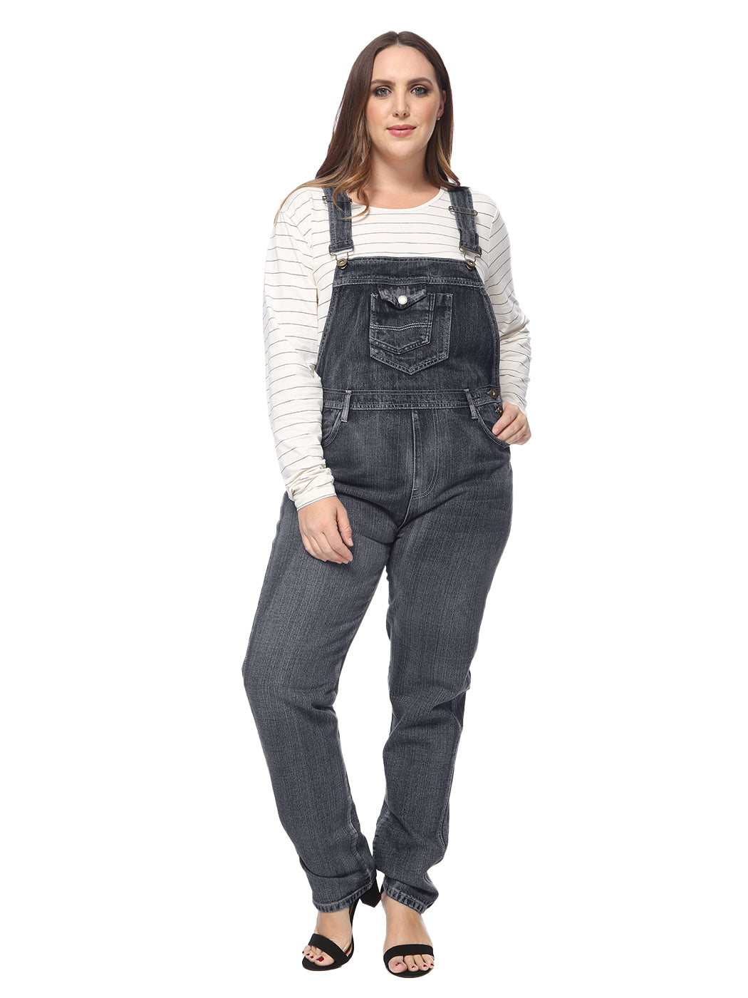 Plus Size Classic Denim Overalls