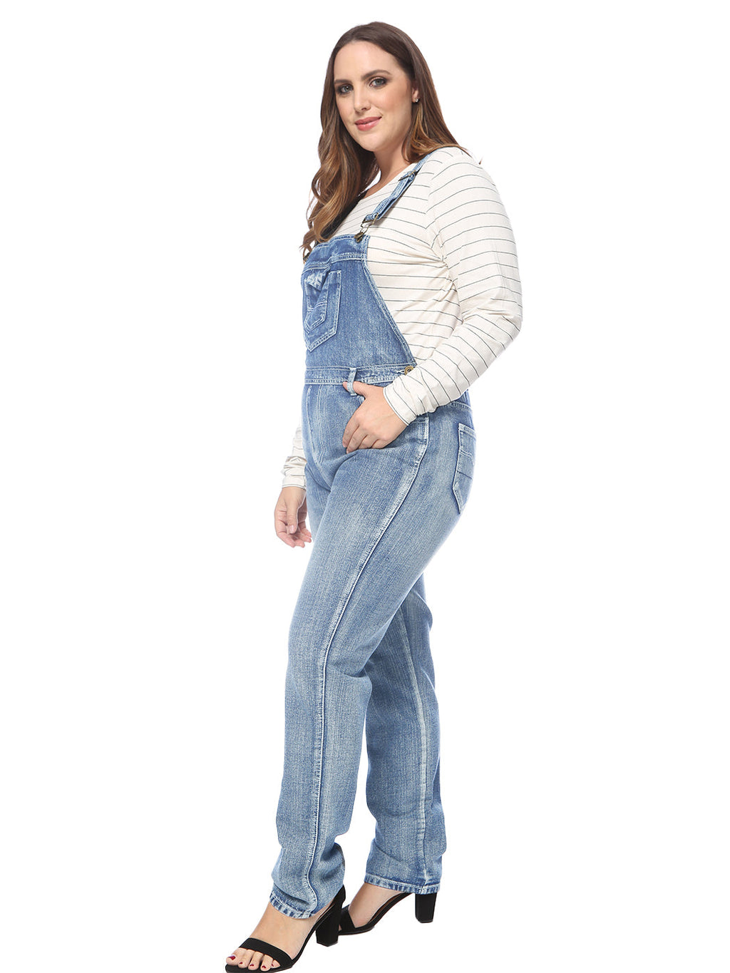 Plus Size Classic Denim Overalls