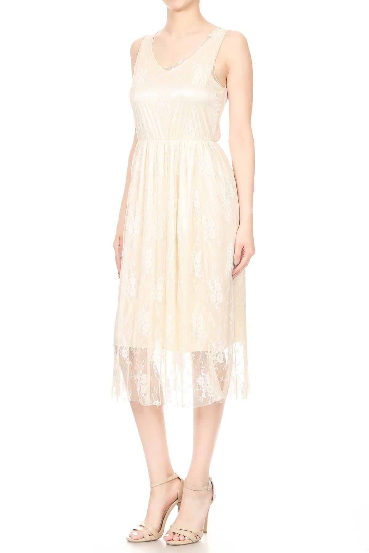 Conjunto de vestido y chaleco de encaje de crochet Gatsby