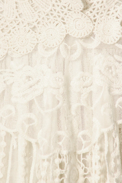 Gatsby Crochet Vest Lace Dress Set