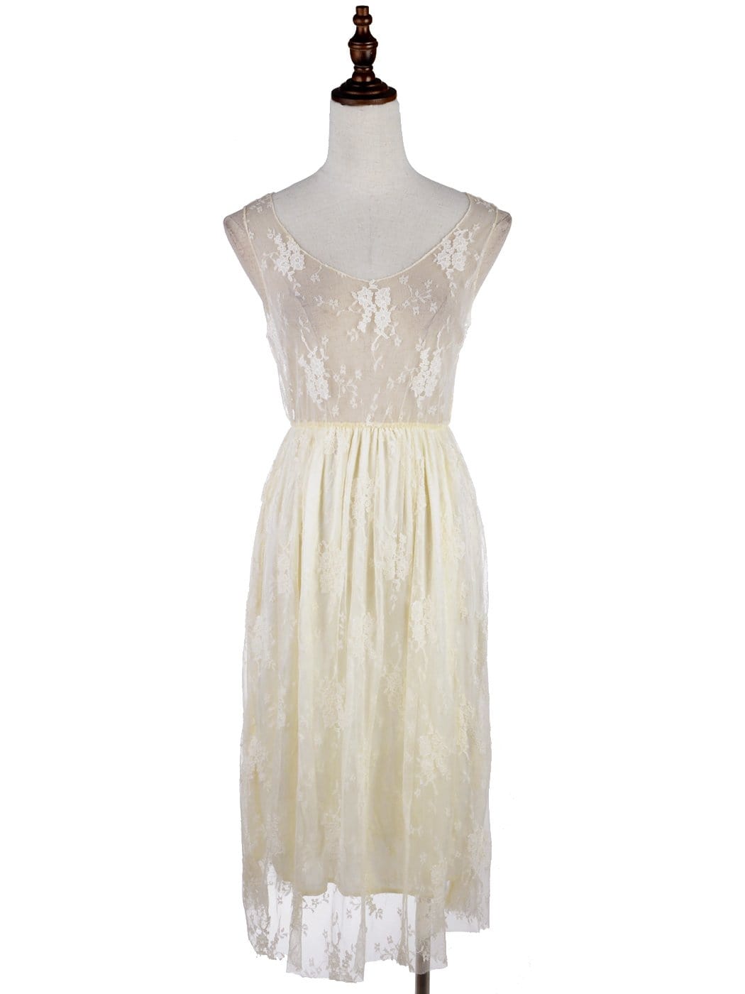 Conjunto de vestido y chaleco de encaje de crochet Gatsby