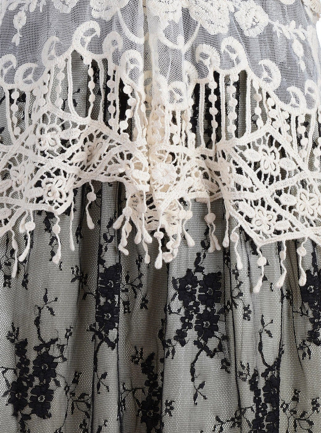 Conjunto de vestido y chaleco de encaje de crochet Gatsby