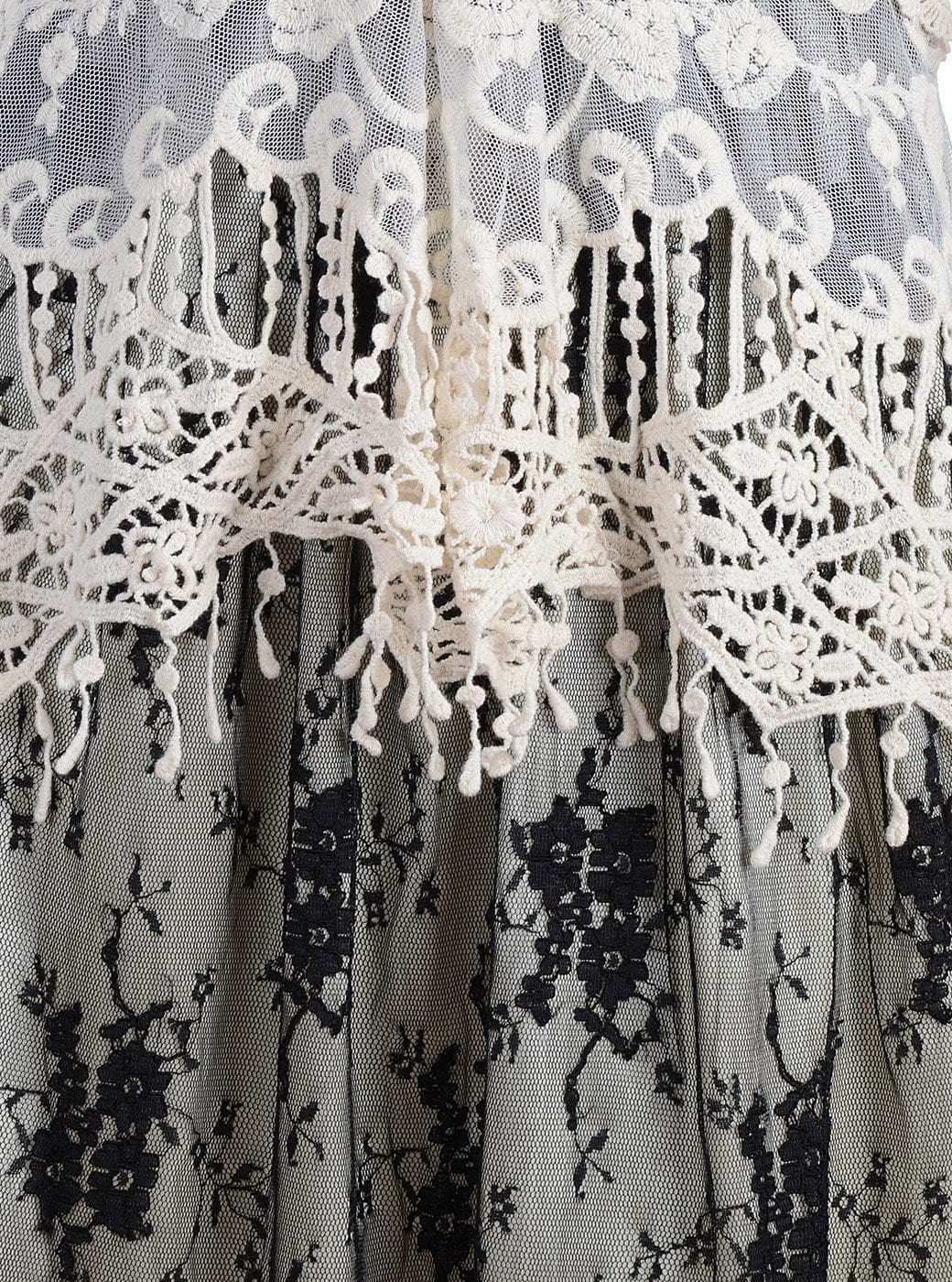 Conjunto de vestido y chaleco de encaje de crochet Gatsby