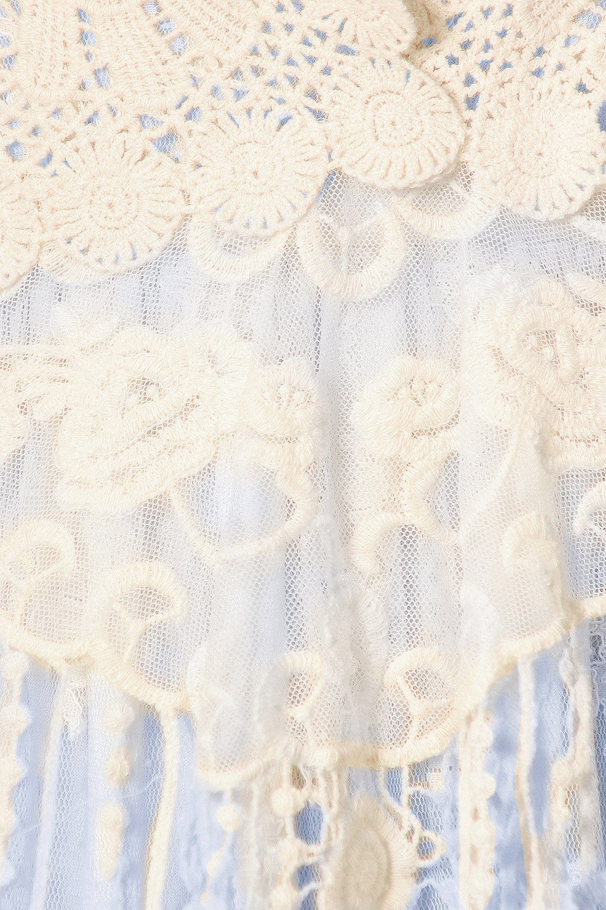 Conjunto de vestido y chaleco de encaje de crochet Gatsby