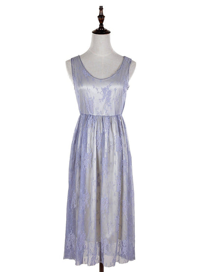 Conjunto de vestido y chaleco de encaje de crochet Gatsby